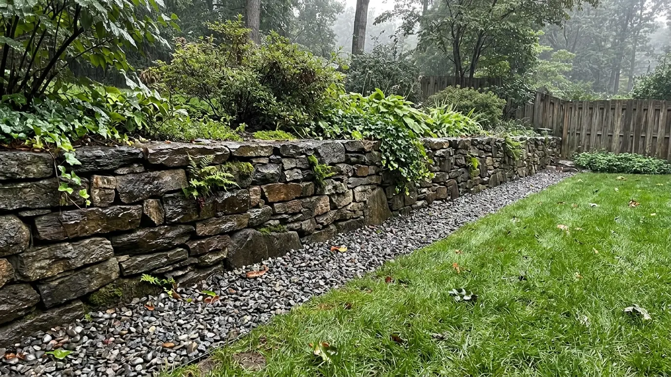 Masonry for Wet Yards and Drainage explained for Nashville and Middle Tennessee