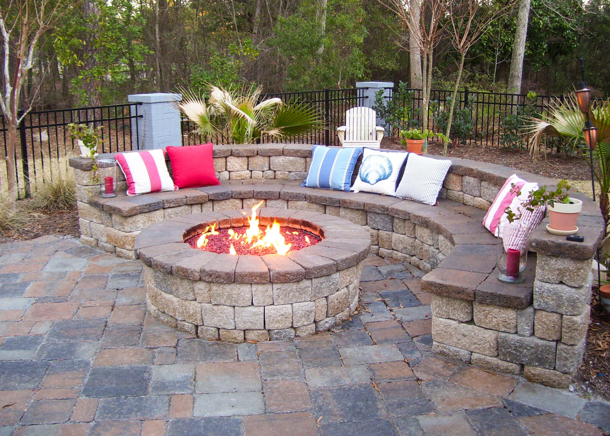 Outdoor Fire Pit Installation Nashville Music City Mason Brick